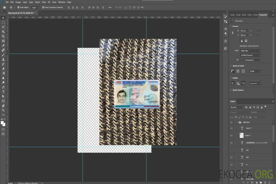Italie ID (2016 – présent) photolook AVANT template